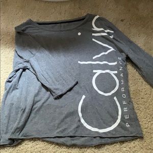 calvin klein gray long sleeve